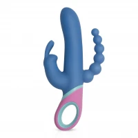 Вібратор-кролик з ротацією и анальним стимулятором PMV20 Vice - Double Vibrator — Переглянути зображення 3