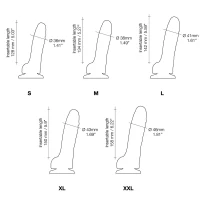 Реалістичний фалоімітатор Strap-On-Me Sliding Skin Realistic Dildo Black S, ефект рухливої шкіри — Переглянути зображення 7