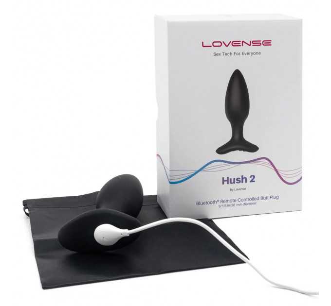 Анальная смарт-вибропробка Lovense Hush 2, размер S