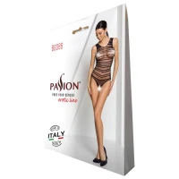 Бодістокінг з доступом Passion BS086 black, вертикальна сітка, виріз на спинці — Переглянути зображення 8
