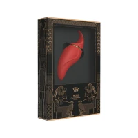 Вібратор 2в1 з язичком Zalo — Hero Wine Red, кристал Swarovski — Переглянути зображення 9