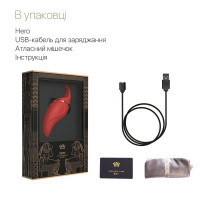 Вибратор 2в1 с язычком Zalo — Hero Wine Red, кристалл Swarovski — Просмотреть изображение 7