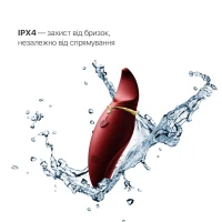 Вібратор 2в1 з язичком Zalo — Hero Wine Red, кристал Swarovski — Переглянути зображення 5