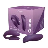 Смарт-вібратор для пар We-Vibe Chorus Purple, сенсорне керування вібраціями стисненням пульта — Переглянути зображення 10