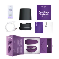 Смарт-вібратор для пар We-Vibe Chorus Purple, сенсорне керування вібраціями стисненням пульта — Переглянути зображення 8