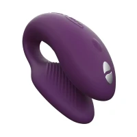 Смарт-вібратор для пар We-Vibe Chorus Purple, сенсорне керування вібраціями стисненням пульта — Переглянути зображення 1