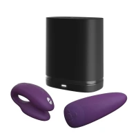 Смарт-вібратор для пар We-Vibe Chorus Purple, сенсорне керування вібраціями стисненням пульта — Переглянути зображення 7