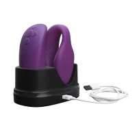 Смарт-вібратор для пар We-Vibe Chorus Purple, сенсорне керування вібраціями стисненням пульта — Переглянути зображення 6