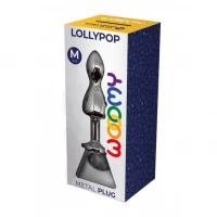Металева анальна пробка Wooomy Lollypop Double Ball Metal Plug M, діаметр 3,1 см, довжина 9,4 см — Переглянути зображення 4