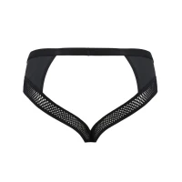Чоловічі труси з ланцюжком Passion 030 SLIP TOM S/M Black, екошкіра, відкриті сідниці — Переглянути зображення 6