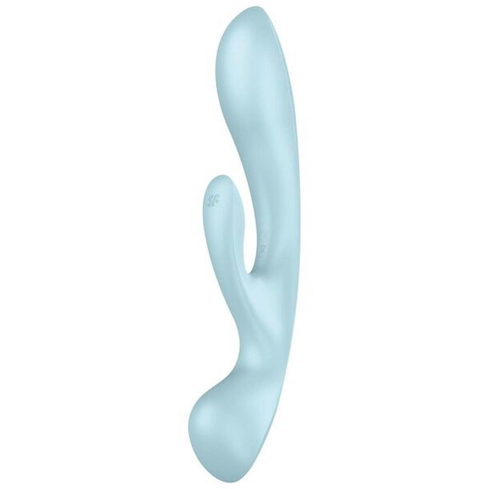 Двухсторонний вибратор-кролик Satisfyer Triple Oh Light Blue, 3 мотора, рукоятка-массажер