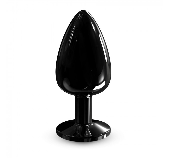 Металева анальна пробка з кристалом Dorcel Diamond Plug Black L