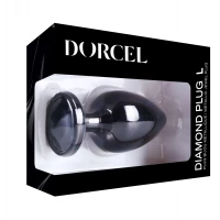 Металева анальна пробка з кристалом Dorcel Diamond Plug Black L — Переглянути зображення 12