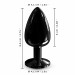 Металева анальна пробка з кристалом Dorcel Diamond Plug Black L