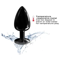 Металева анальна пробка з кристалом Dorcel Diamond Plug Black L — Переглянути зображення 6