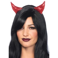 Диявольські ріжки з паєтками Leg Avenue Sequin devil horns — Переглянути зображення 1