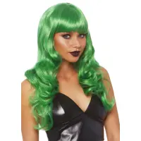 Хвиляста перука Leg Avenue Misfit Long Wavy Wig Green, довга, реалістичний вигляд, 61 см — Просмотреть изображение 1