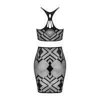 Еротичний напівпрозорий комплект Obsessive K101 top & skirt S/M/L, топ, спідниця