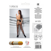 Колготки с открытым доступом, имитация чулок Passion TIOPEN 019 black 3/4 (20 den)