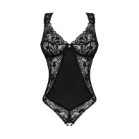 Мереживне боді Obsessive Donna Dream crotchless teddy M/L Black, відкритий доступ — Переглянути зображення 3