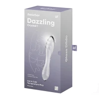 Двосторонній скляний дилдо Satisfyer Dazzling Crystal 1 Transparent, дуже міцний, без стопера — Просмотреть изображение 8