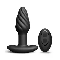 Анальна пробка з вібрацією та перлинним масажем Dorcel Spin Plug, макс. діам. 3,8 см, пульт ДК — Переглянути зображення 1
