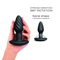 Анальна пробка з вібрацією та перлинним масажем Dorcel Spin Plug, макс. діам. 3,8 см, пульт ДК — Переглянути зображення 2