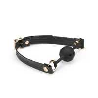 Кляп Liebe Seele Black Organosilicon Ball Gag — Переглянути зображення 1