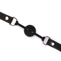 Кляп Liebe Seele Black Organosilicon Ball Gag — Переглянути зображення 5