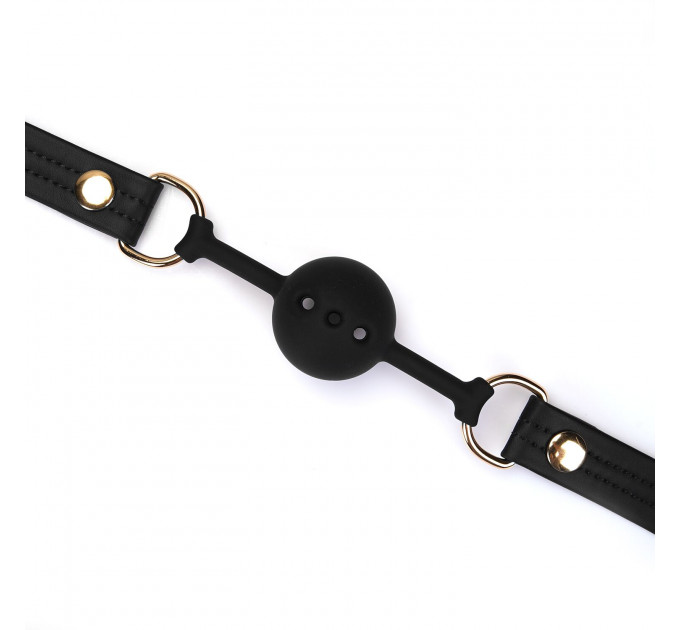 Кляп Liebe Seele Black Organosilicon Ball Gag