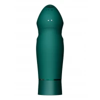 Компактна смарт секс-машина Zalo – Sesh Turquoise Green, 2 насадки, пульт ДК, кристал Swarovski — Просмотреть изображение 6