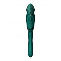 Компактна смарт секс-машина Zalo – Sesh Turquoise Green, 2 насадки, пульт ДК, кристал Swarovski — Просмотреть изображение 4