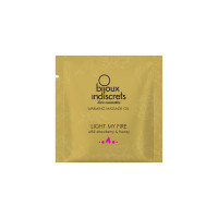 Пробник массажного масла Bijoux Indiscrets Light my Fire – Wild Strawberry & Honey (2 мл)