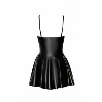 Сукня Noir Handmade F308 Dreamer, L, міні, під латекс, відкриті плечі, спідниця кльош, блискавка спереду — Переглянути зображення 6