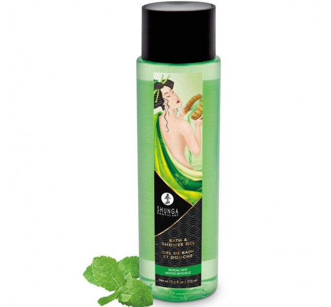 Гель для ванни та душу Shunga Sensual Mint, 370 мл, з рослинними оліями та вітаміном Е