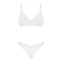 Комплект Obsessive Alissium 2-pcs set, XL/2XL, мереживо, ліф з м’якою чашкою, трусики танга — Просмотреть изображение 6