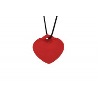 Мини-вибратор «Сердечко» FairyGasm PleasureStone red, 9 режимов, на шнурке