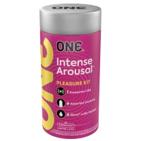 Подарунковий набір ONE Intense Arousal, у комплекті 6 презервативів, 6 саше з лубрикантом, віброкільце — Переглянути зображення 1