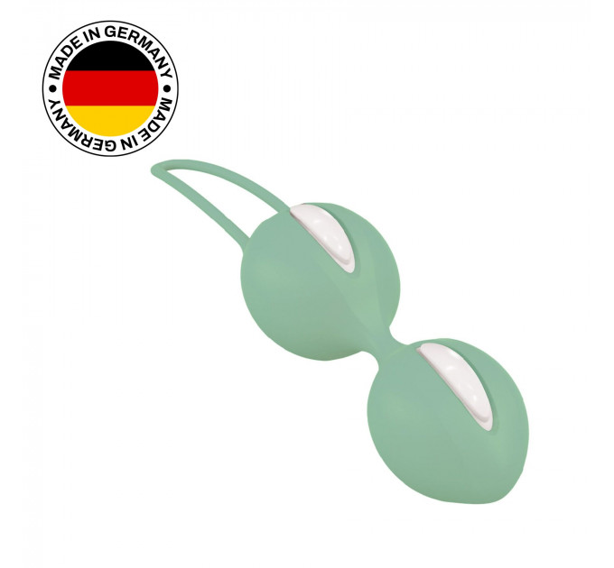 Вагінальні кульки Fun Factory SMARTBALLS DUO, фісташково-білі, 2 шт, діаметр 3,2 та 3,6 см