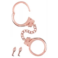 Металеві наручники Fetish Tentation Premium Chick wrist cuffs in rose-gold metal, рожеве золото — Переглянути зображення 2