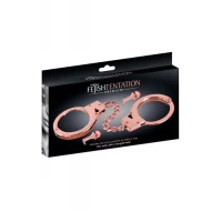 Металеві наручники Fetish Tentation Premium Chick wrist cuffs in rose-gold metal, рожеве золото — Переглянути зображення 4