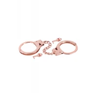 Металеві наручники Fetish Tentation Premium Chick wrist cuffs in rose-gold metal, рожеве золото — Переглянути зображення 3