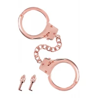 Металеві наручники Fetish Tentation Premium Chick wrist cuffs in rose-gold metal, рожеве золото — Переглянути зображення 1