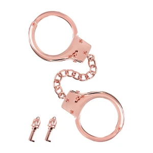 Металеві наручники Fetish Tentation Premium Chick wrist cuffs in rose-gold metal, рожеве золото