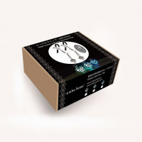 Затискачі для сосків із сердечком Liebe Seele Glow-in-dark Nipple Clamps Blue, світяться в темряві