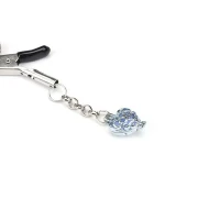 Затискачі для сосків із сердечком Liebe Seele Glow-in-dark Nipple Clamps Blue, світяться в темряві — Переглянути зображення 2