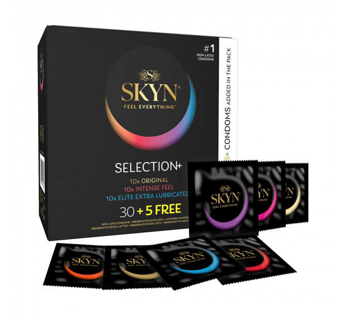 Набір безлатексних презервативів SKYN Selection: Original+Intense Feel+Elite Extra Lubricated, 35 шт