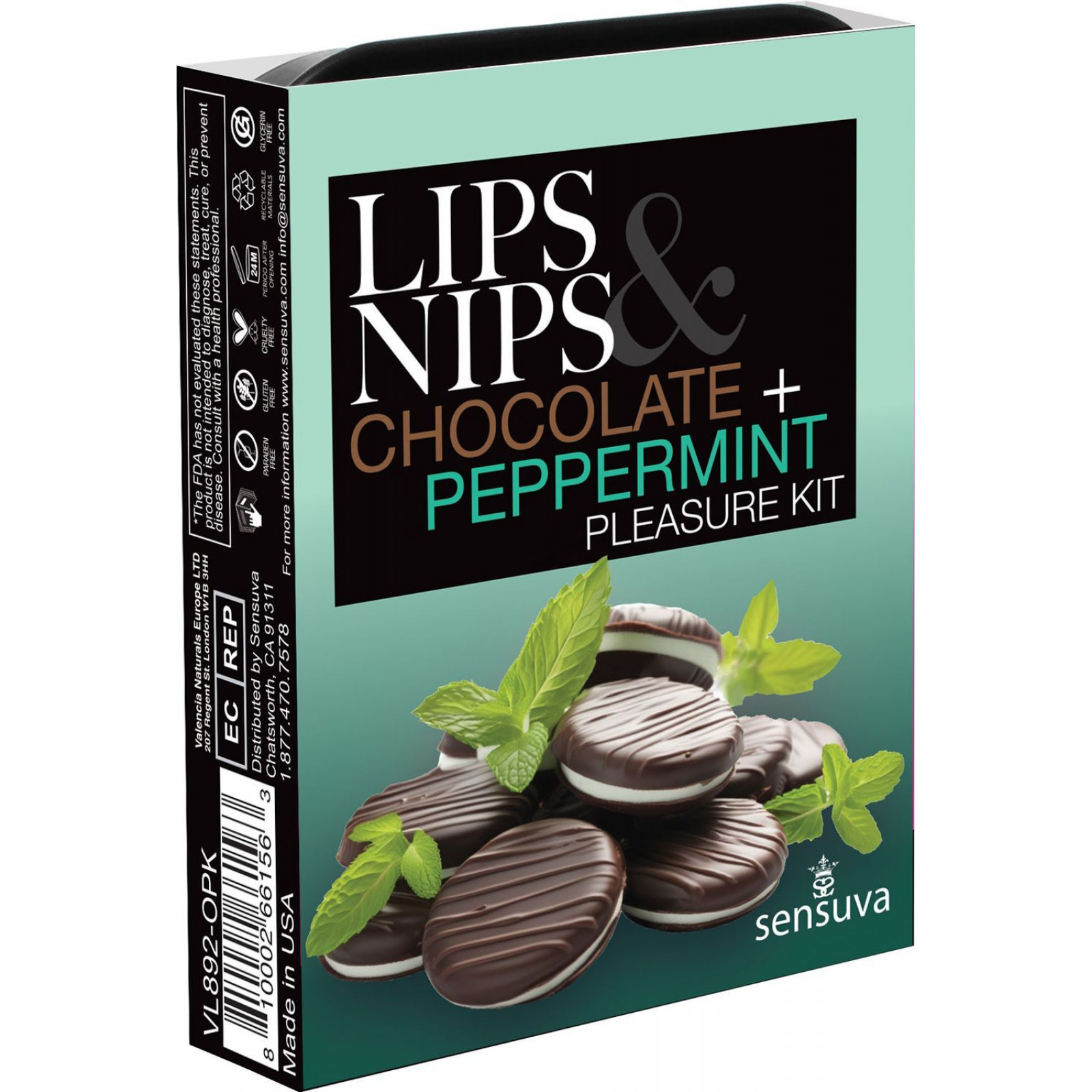 Подарочный набор Sensuva Lips & Nips Pleasure Kit - Chocolate Peppermint 2 x 4г