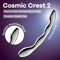 Металевий дилдо Satisfyer Cosmic Crest 2, двосторонній, можна нагрівати й охолоджувати — Переглянути зображення 6