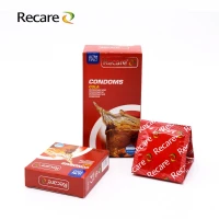 Презервативи Recare Cola Dotted&amp;Ribbed Condoms 3 шт, з пухирцями та ребрами, аромат: Кола — Просмотреть изображение 5
